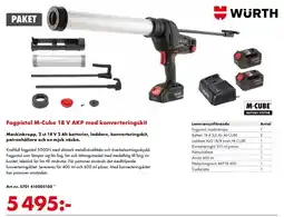 Würth Fogpistol M-Cube 18 V AKP med konverteringskit erbjuda