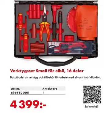 Würth Verktygsset Small för elbil, 16 delar erbjuda