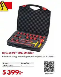 Würth Hylsset 3/8" VDE, 20 delar erbjuda