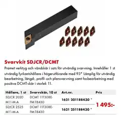 Würth Svarvkit SDJCR/DCMT erbjuda