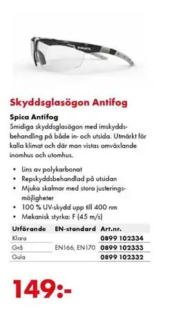 Würth Skyddsglasögon Antifog erbjuda