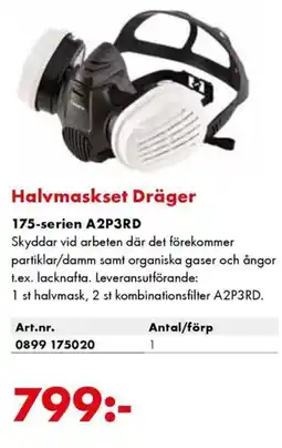 Würth Halvmaskset Dräger erbjuda