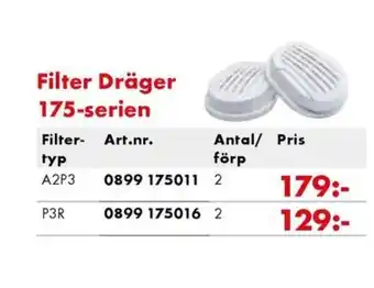 Würth Filter Dräger 175-serien erbjuda