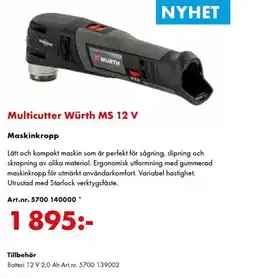 Würth Multicutter Würth MS 12 V erbjuda