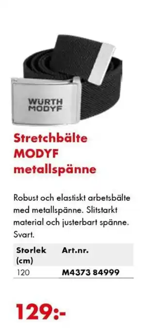 Würth Stretchbälte MODYF metallspänne erbjuda