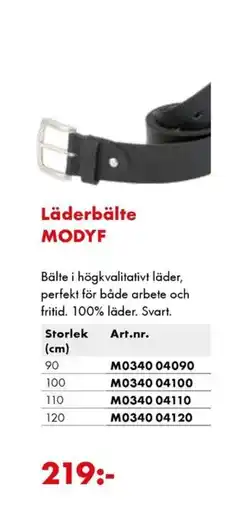 Würth Läderbälte MODYF erbjuda