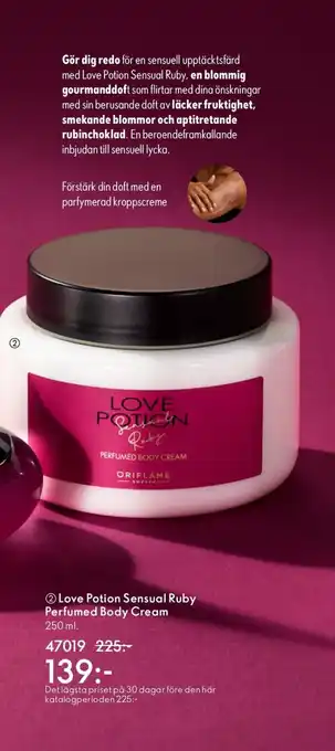 Oriflame Love Potion Sensual Ruby Perfumed Body Cream erbjuda