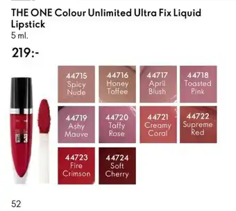 Oriflame THE ONE Colour Unlimited Ultra Fix Liquid Lipstick erbjuda