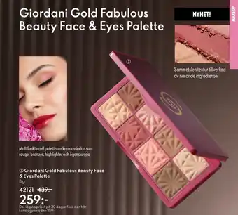 Oriflame Giordani Gold Fabulous Beauty Face & Eyes Palette erbjuda