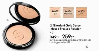 Oriflame Giordani Gold Serum Infused Pressed Powder erbjuda