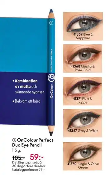 Oriflame OnColour Perfect Duo Eye Pencil erbjuda