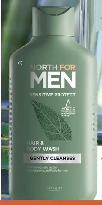 Oriflame North For Men Sensitive Protect Hair & Body Wash erbjuda