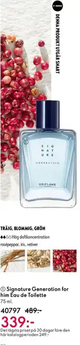 Oriflame Signature Generation for him Eau de Toilette erbjuda