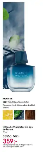 Oriflame Nordic Waters for him Eau de Parfum erbjuda