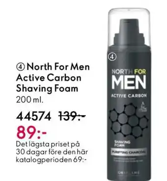 Oriflame North For Men Active Carbon Shaving Foam erbjuda