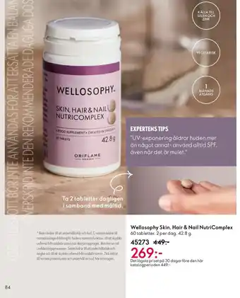 Oriflame Wellosophy Skin, Hair & Nail NutriComplex erbjuda