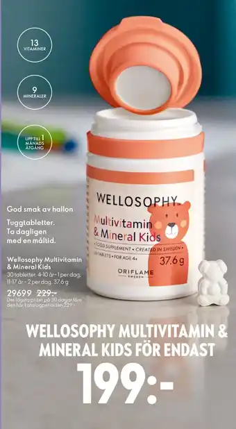 Oriflame Wellosophy Multivitamin & Mineral Kids erbjuda