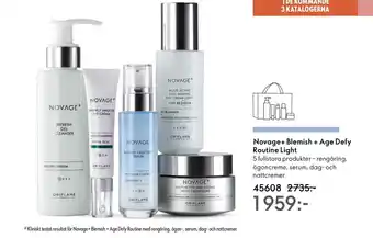 Oriflame Novage+ Blemish + Age Defy Routine Light erbjuda