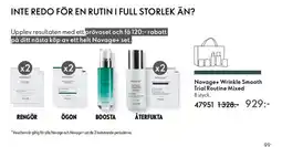 Oriflame Novage+ Wrinkle Smooth Trial Routine Mixed erbjuda