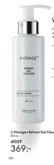 Oriflame Novage+ Refresh Gel Cleanser erbjuda