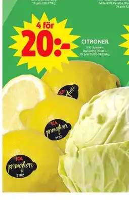 ICA Maxi CITRONER erbjuda