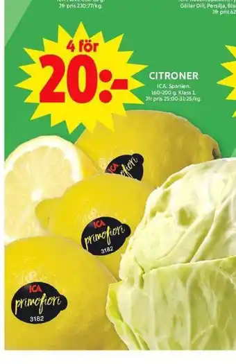 ICA Maxi CITRONER erbjuda