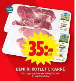 ICA Maxi BENFRI KOTLETT, KARRÉ erbjuda