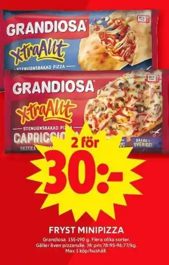 ICA Maxi FRYST MINIPIZZA erbjuda