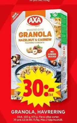 ICA Maxi GRANOLA, HAVRERING erbjuda