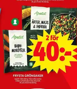 ICA Maxi FRYSTA GRÖNSAKER erbjuda