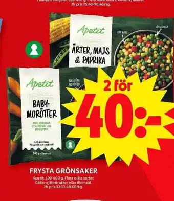 ICA Maxi FRYSTA GRÖNSAKER erbjuda