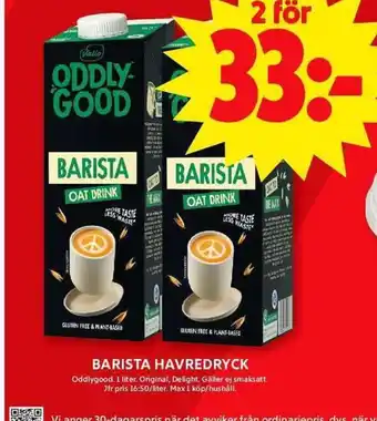 ICA Maxi BARISTA HAVREDRYCK erbjuda