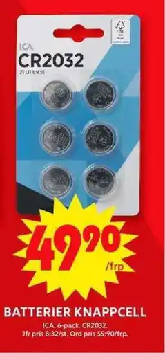 ICA Maxi BATTERIER KNAPPCELL erbjuda