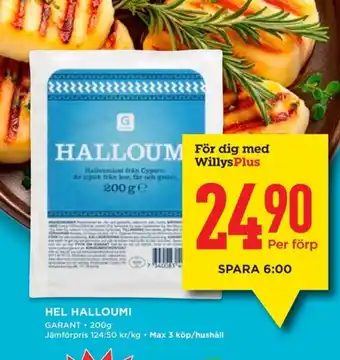 Willys HEL HALLOUMI erbjuda