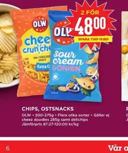 Willys CHIPS, OSTSNACKS erbjuda