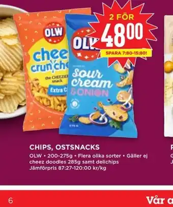 Willys CHIPS, OSTSNACKS erbjuda