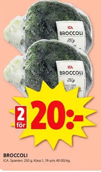 ICA Kvantum ICA Broccoli erbjuda