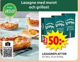 ICA Kvantum ICA Lasagneplattor erbjuda