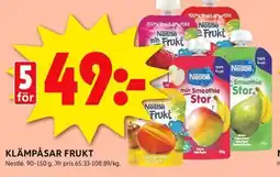 ICA Kvantum Nestle Klämpåsar frukt erbjuda