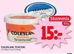 ICA Kvantum ICA Coleslaw, tzatziki erbjuda