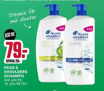 ÖoB HEAD & SHOULDERS SCHAMPO erbjuda