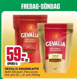 ÖoB GEVALIA SNABBKAFFE erbjuda