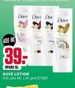 ÖoB DOVE LOTION erbjuda