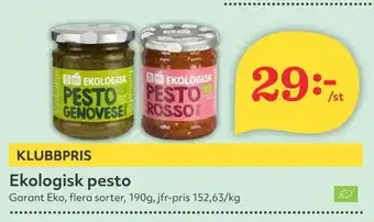 Hemköp Ekologisk pesto erbjuda