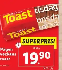 Lidl Pågen veckans toast erbjuda