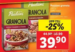 Lidl Paulúns granola erbjuda