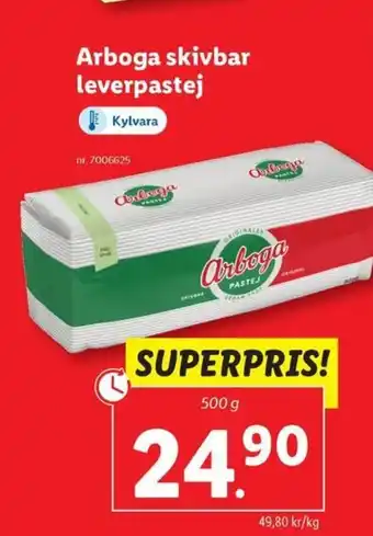 Lidl Arboga skivbar leverpastej erbjuda