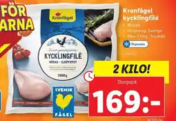 Lidl Kronfågel kycklingfilé erbjuda