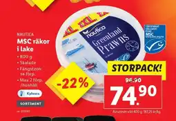 Lidl NAUTICA MSC räkor i lake erbjuda