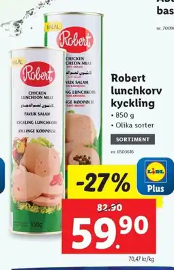 Lidl Robert lunchkorv kyckling erbjuda